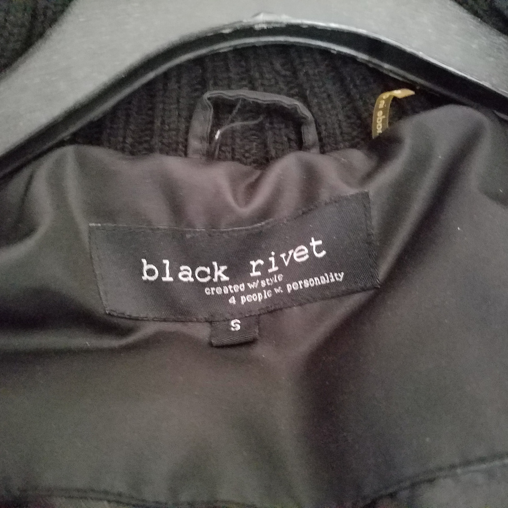 Black Rivet Coat - Picture 5 of 5